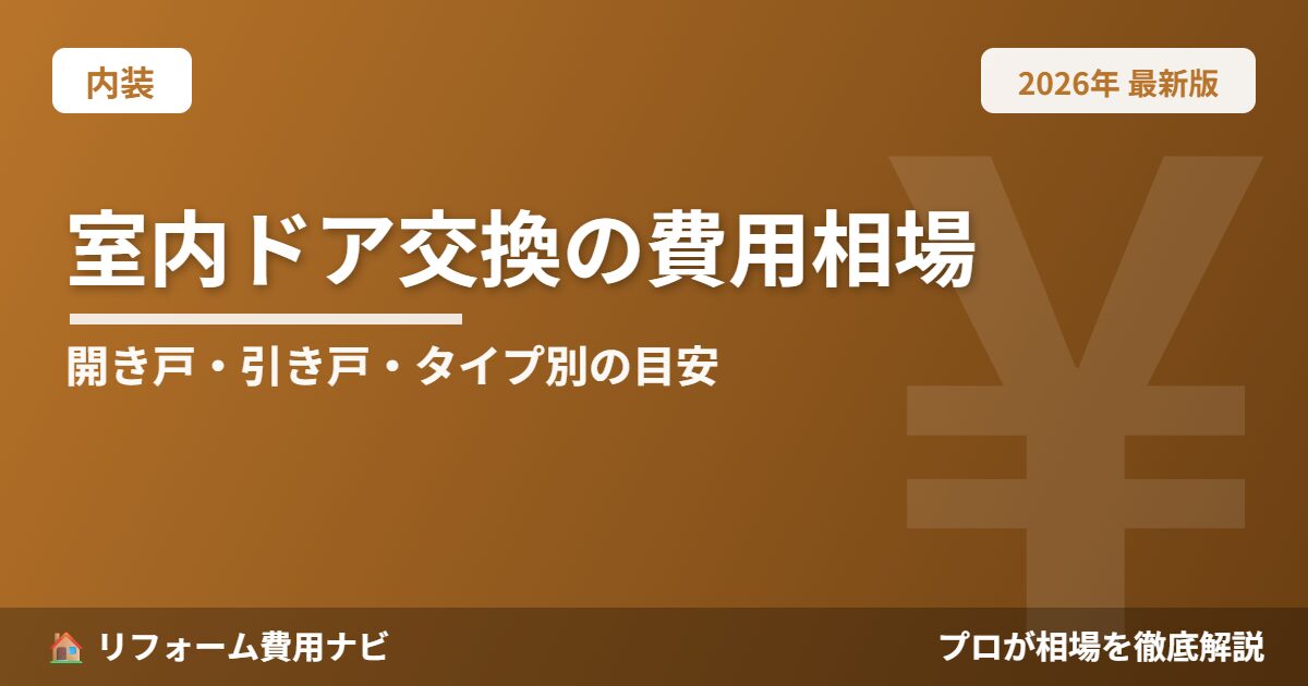 室内ドア交換の費用相場