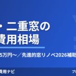 内窓・二重窓の設置費用相場2026年版のイメージ画像